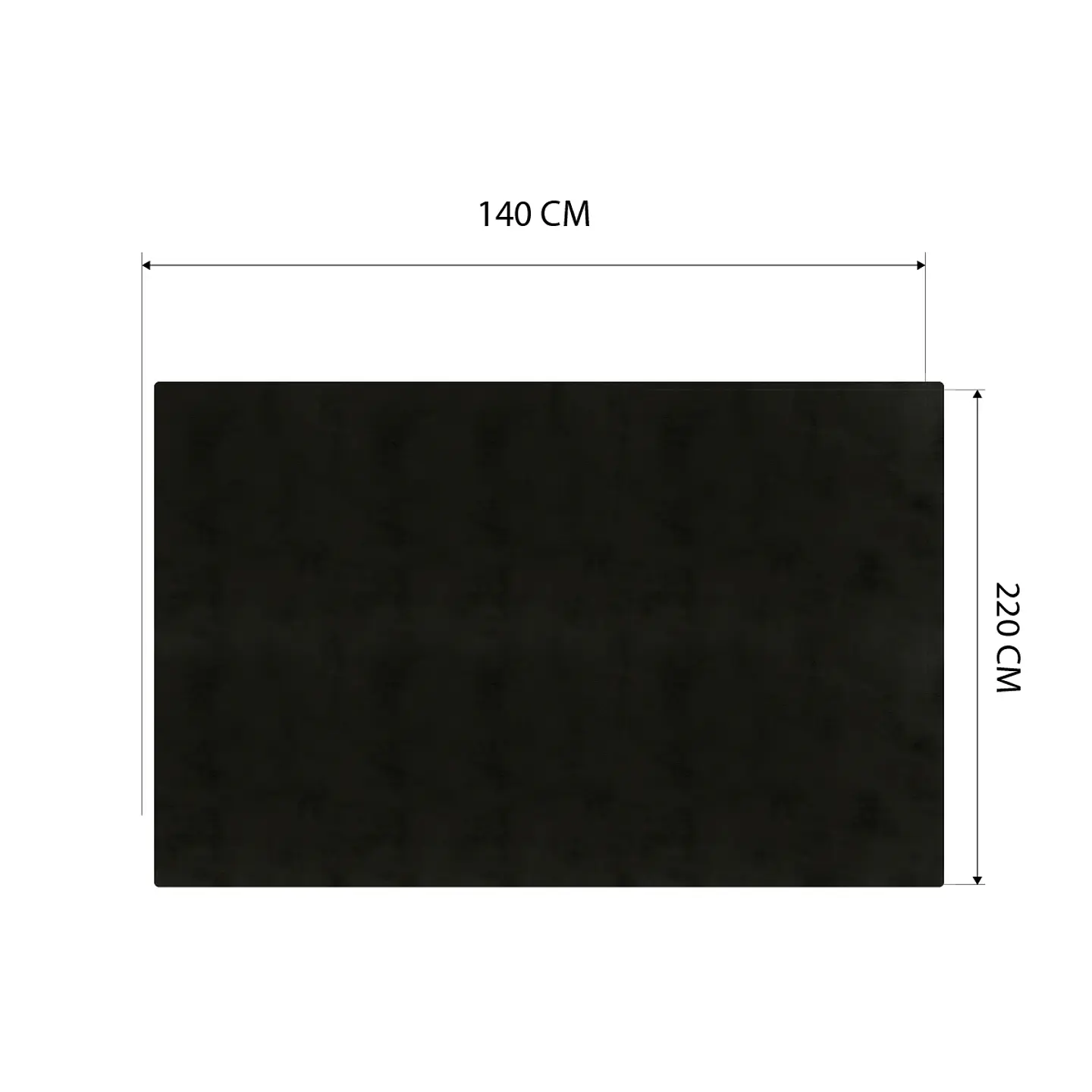 Cubre Mesa Rectangular Negro 140x220 cm — Incluye 6 Posavasos de Regalo 6