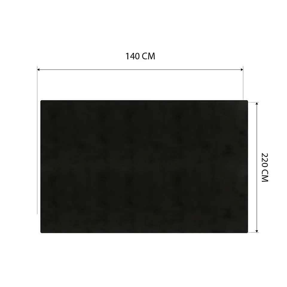 Cubre Mesa Rectangular Negro 140x220 cm — Incluye 6 Posavasos de Regalo 6