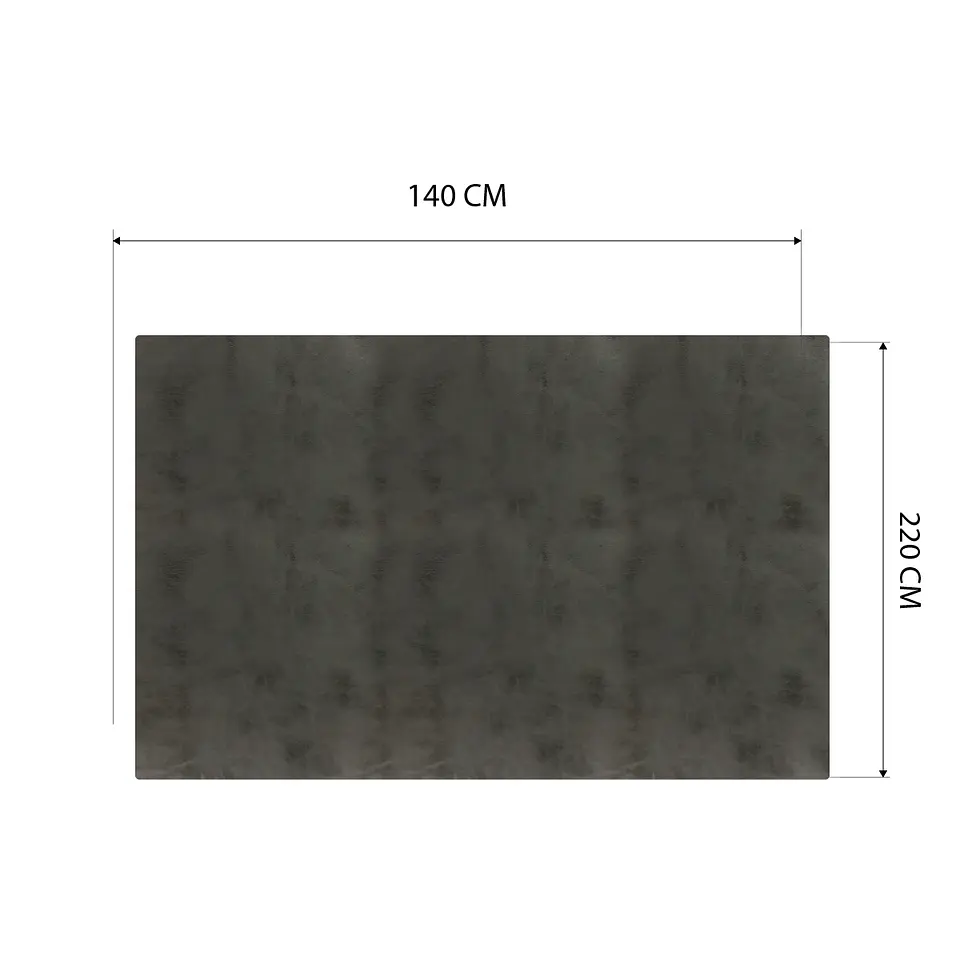 Cubre Mesa Rectangular Gris 140x220 cm — Incluye 6 Posavasos de Regalo 6