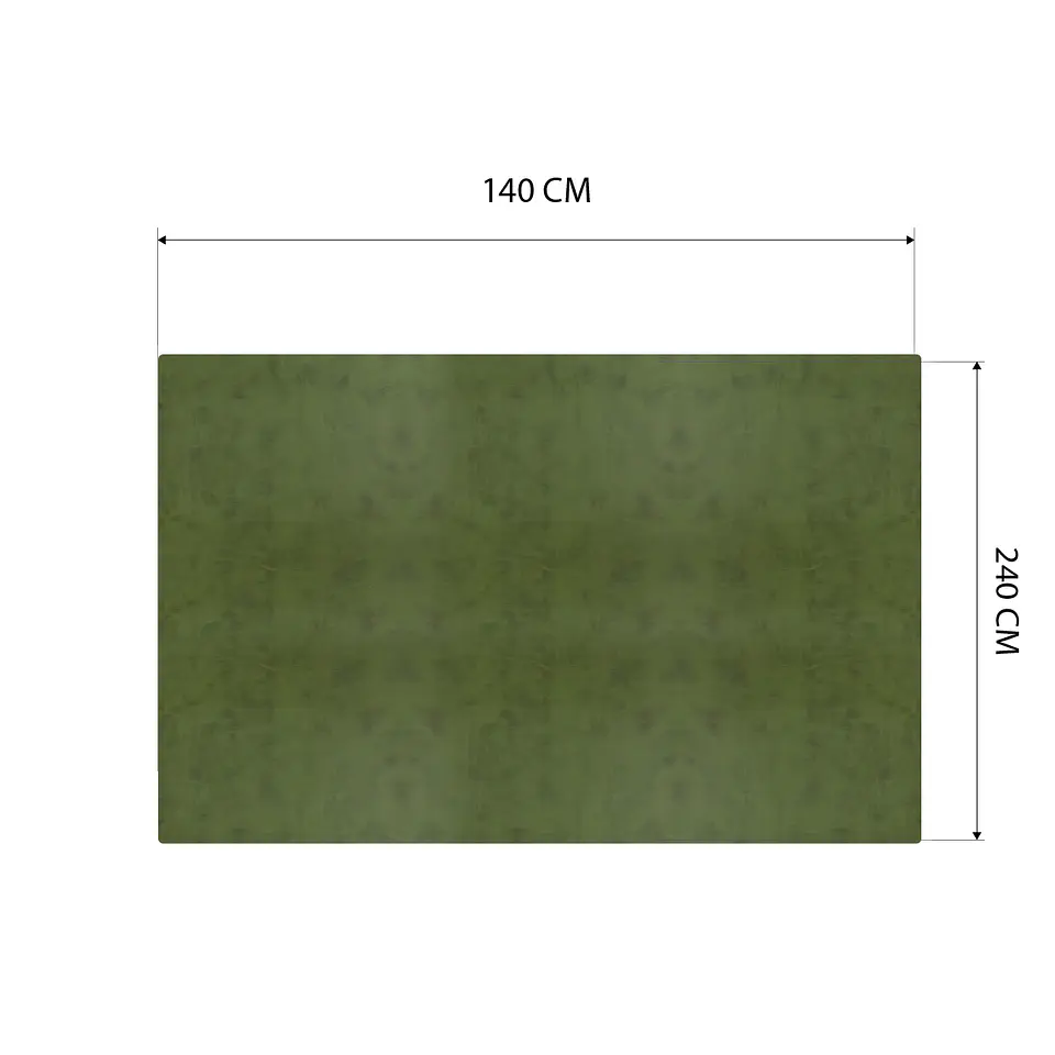 Cubre Mesa Rectangular Verde 140x240 cm — Incluye 6 Posavasos de Regalo 6
