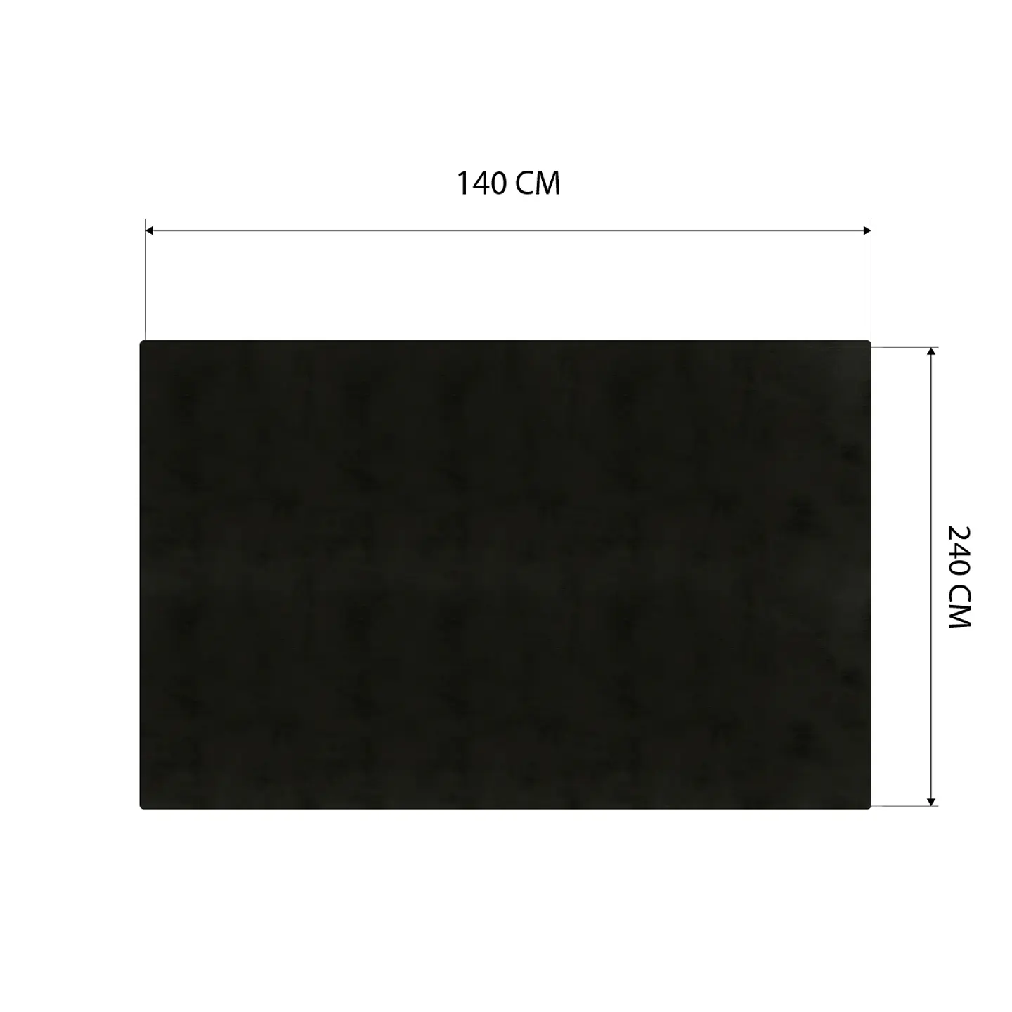 Cubre Mesa Rectangular Negro 140x240 cm — Incluye 6 Posavasos de Regalo 6
