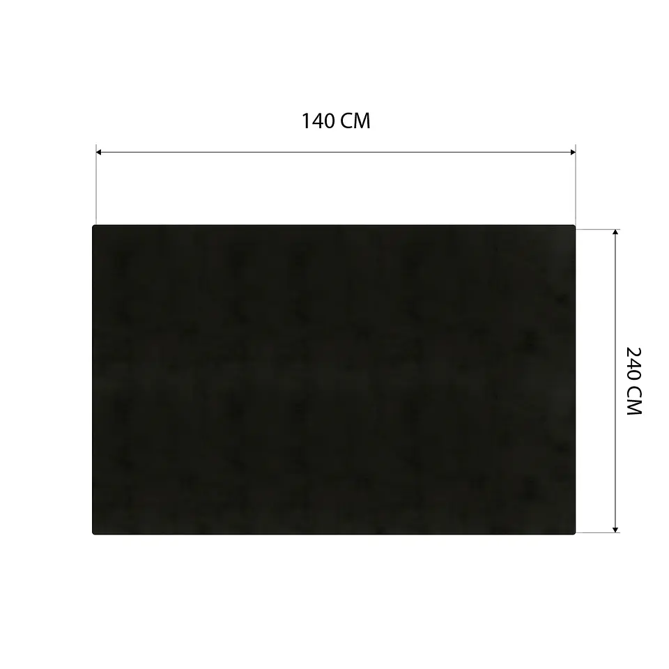 Cubre Mesa Rectangular Negro 140x240 cm — Incluye 6 Posavasos de Regalo 6