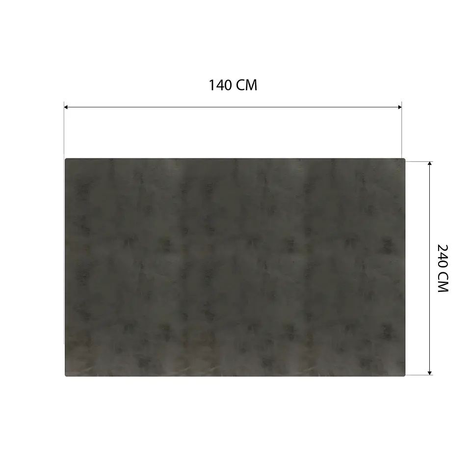 Cubre Mesa Rectangular Gris 140x240 cm — Incluye 6 Posavasos de Regalo 6