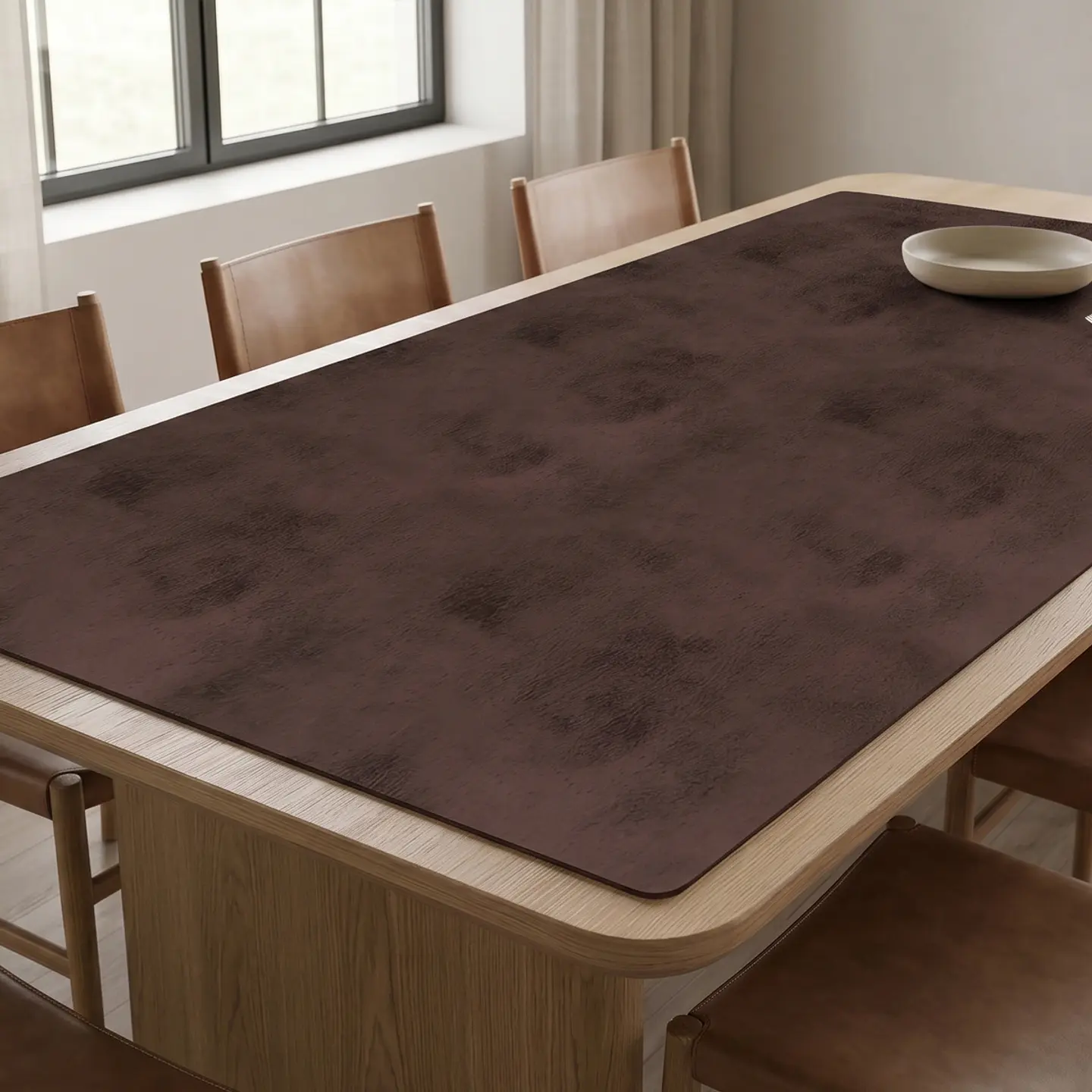 Cubre Mesa Rectangular Café 140x240 cm — Incluye 6 Posavasos de Regalo 1