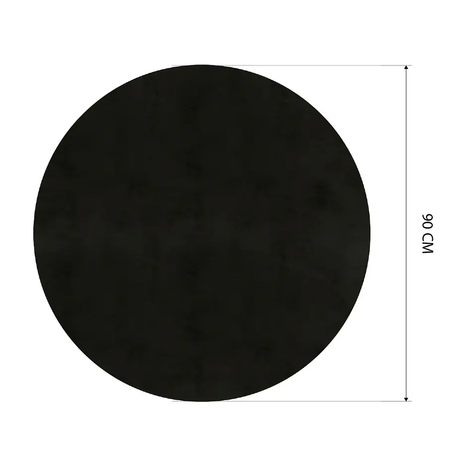 Cubre Mesa Redondo Negro 90 cm — Incluye 2 Individuales y 6 Posavasos de Regalo 2