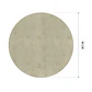 Cubre Mesa Redondo Beige 90 cm — Incluye 2 Individuales y 6 Posavasos de Regalo - Miniatura 2