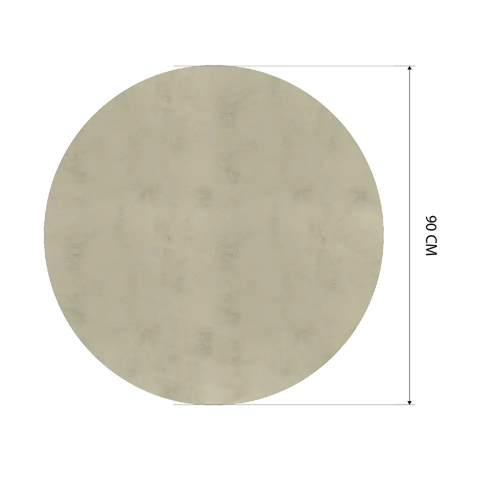 Cubre Mesa Redondo Beige 90 cm — Incluye 2 Individuales y 6 Posavasos de Regalo 2
