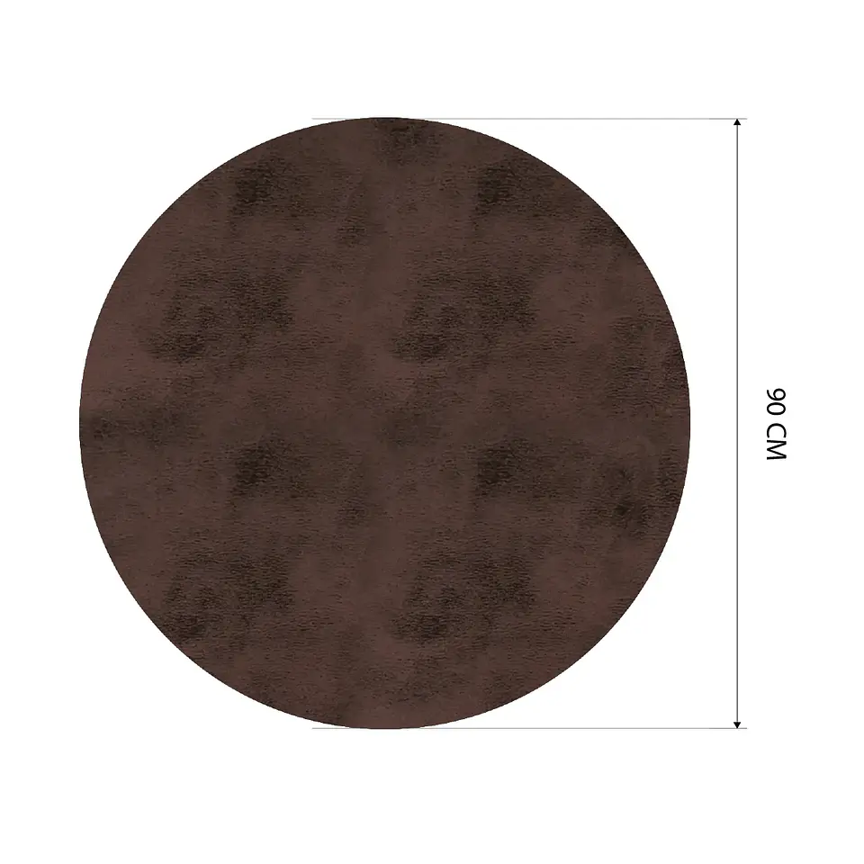 Cubre Mesa Redondo Café 90 cm — Incluye 2 Individuales y 6 Posavasos de Regalo 2