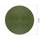 Cubre Mesa Redondo Verde 100 cm — Incluye Camino de Mesa y 6 Posavasos de Regalo - Miniatura 5