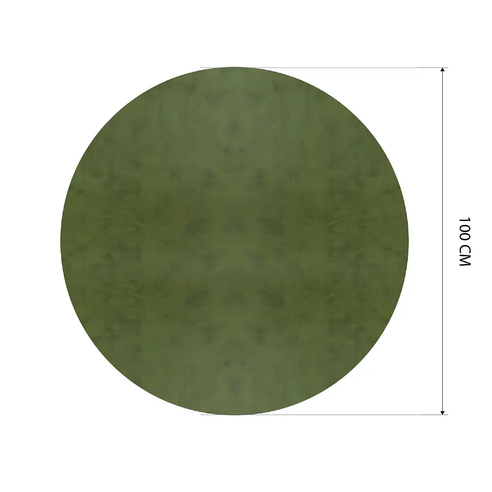 Cubre Mesa Redondo Verde 100 cm — Incluye Camino de Mesa y 6 Posavasos de Regalo 5