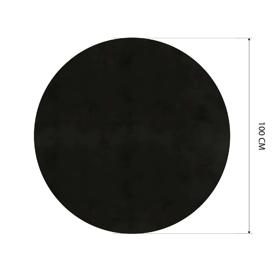 Cubre Mesa Redondo Negro 100 cm — Incluye Camino de Mesa y 6 Posavasos de Regalo 9