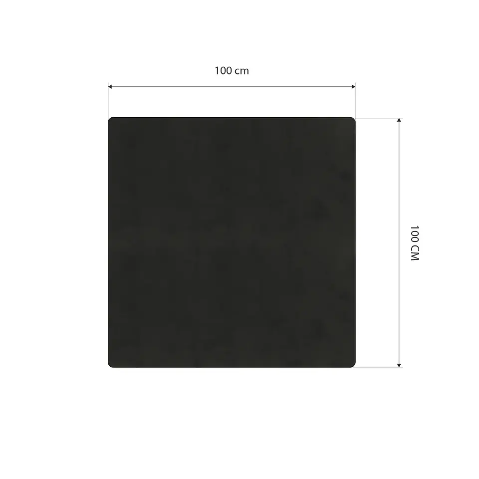 Cubre Mesa Cuadrado Negro 100x100 cm — Incluye Camino de Mesa y 6 Posavasos de Regalo 6