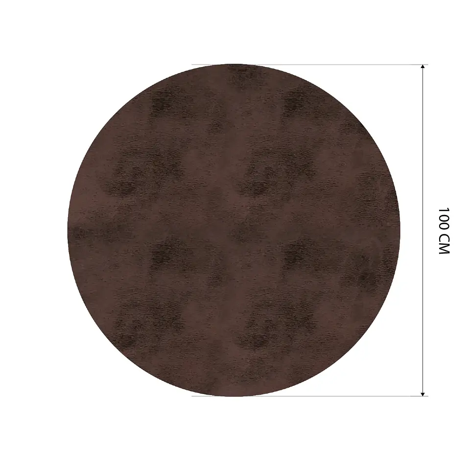 Cubre Mesa Redondo Café 100 cm — Incluye Camino de Mesa y 6 Posavasos de Regalo 8