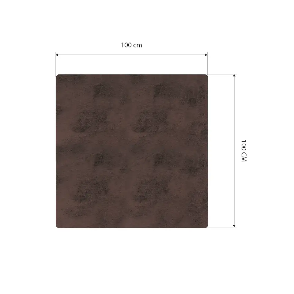 Cubre Mesa Cuadrado Café 100x100 cm — Incluye Camino de Mesa y 6 Posavasos de Regalo 9