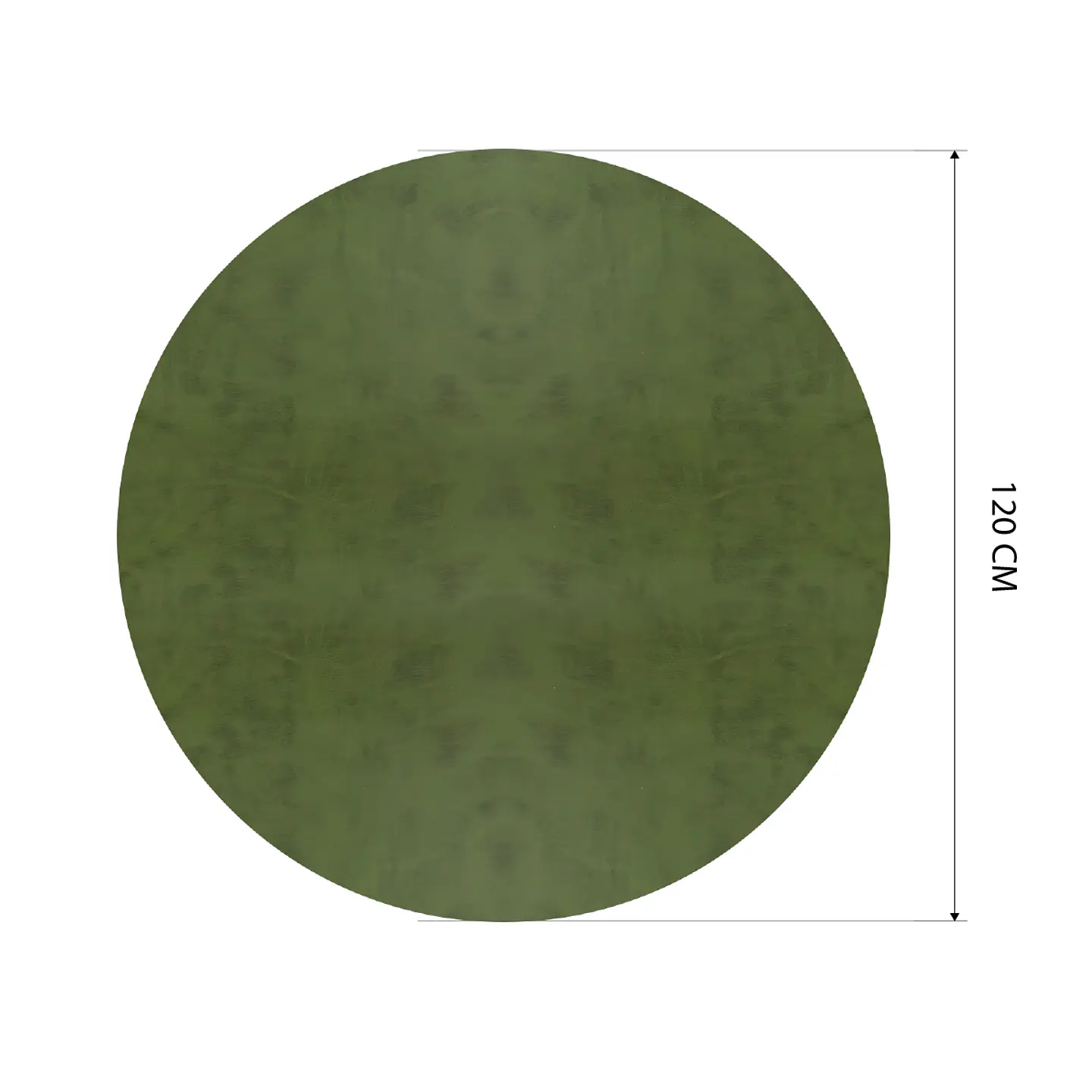 Cubre Mesa Redondo Verde 120 cm — Incluye 6 Posavasos de Regalo 6