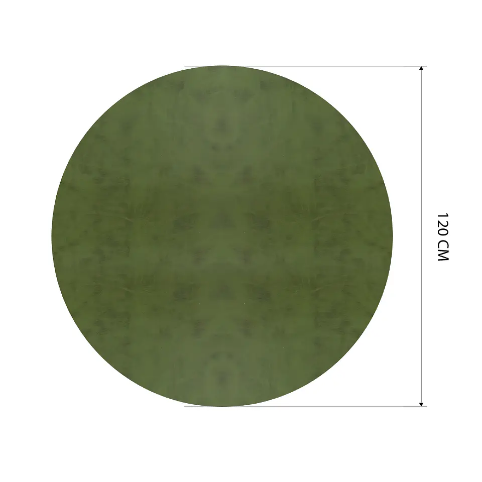 Cubre Mesa Redondo Verde 120 cm — Incluye 6 Posavasos de Regalo 6