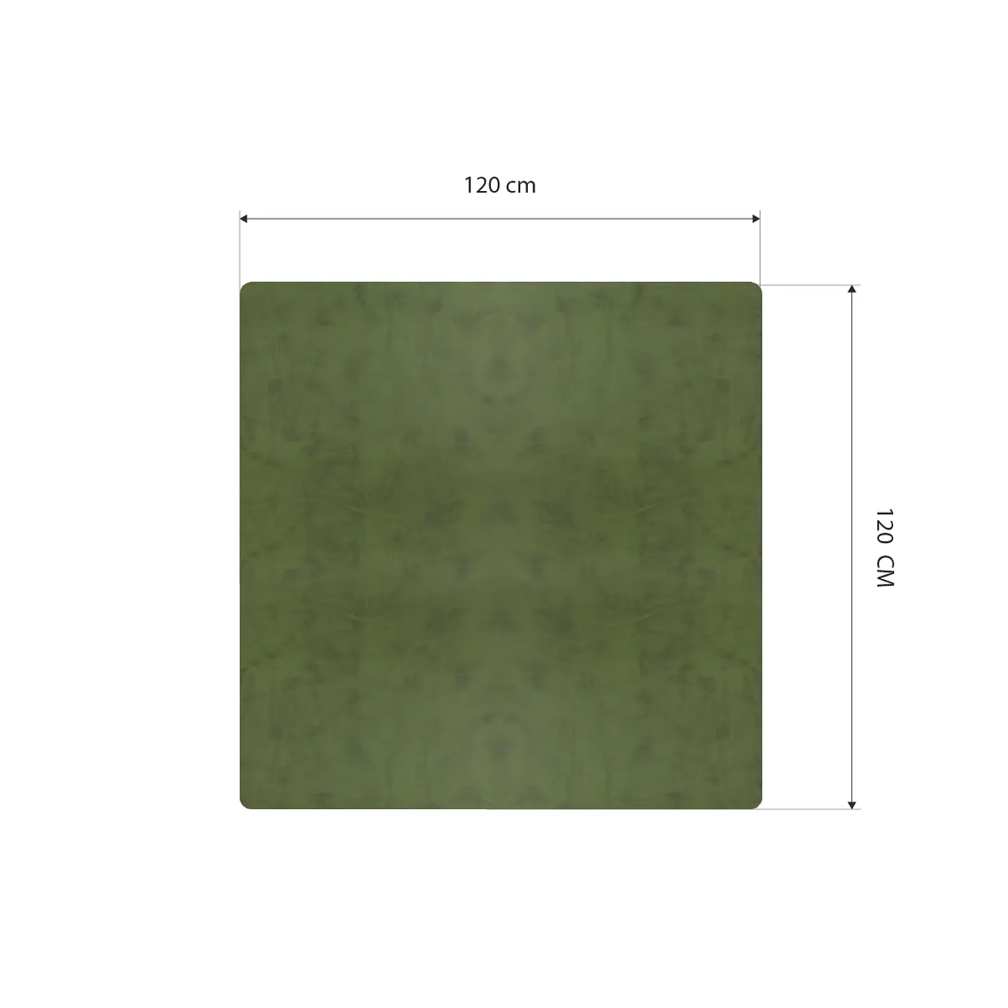 Cubre Mesa Cuadrado Verde 120x120 cm — Incluye 6 Posavasos de Regalo 6