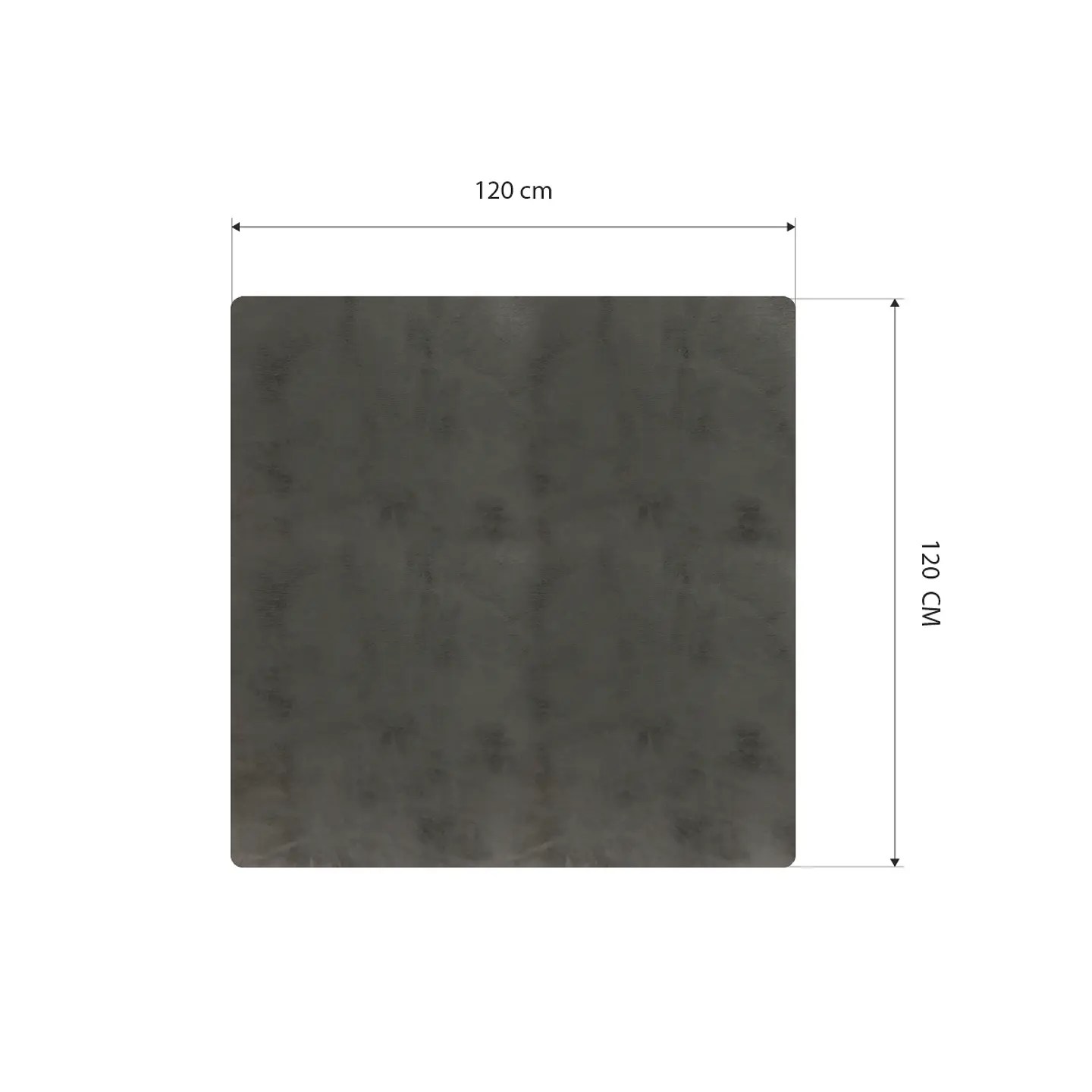 Cubre Mesa Cuadrado Gris 120x120 cm — Incluye 6 Posavasos de Regalo 6