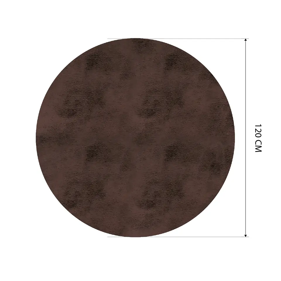 Cubre Mesa Redondo Café 120 cm — Incluye 6 Posavasos de Regalo 6