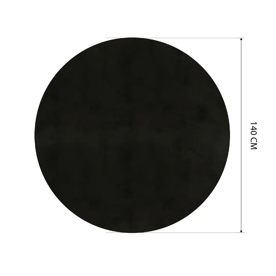 Cubre Mesa Redondo Negro 140 cm — Incluye 6 Posavasos de Regalo 7
