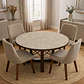 Cubre Mesa Redondo Beige 140 cm — Incluye 6 Posavasos de Regalo - Miniatura 1