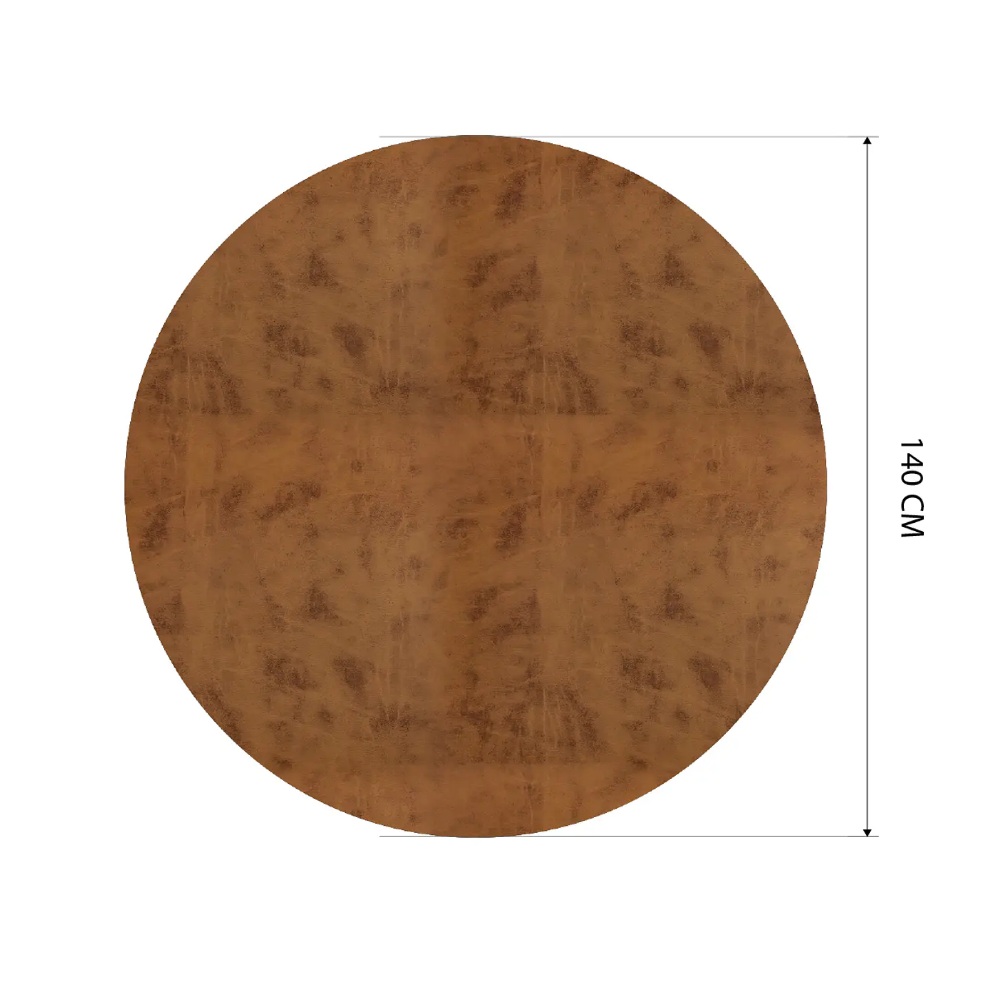 Cubre Mesa Redondo Caramelo 140 cm — Incluye 6 Posavasos de Regalo 6