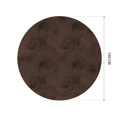 Cubre Mesa Redondo Café 140 cm — Incluye 6 Posavasos de Regalo