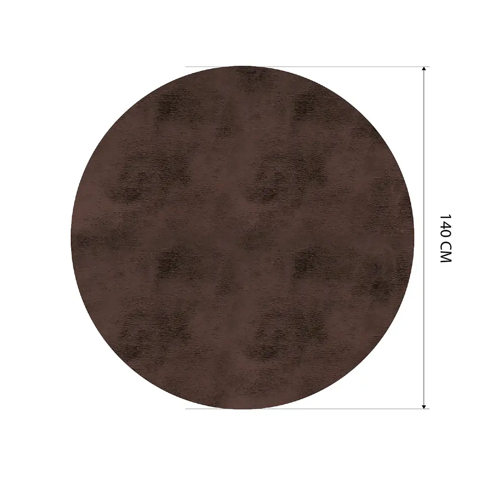 Cubre Mesa Redondo Café 140 cm — Incluye 6 Posavasos de Regalo 2