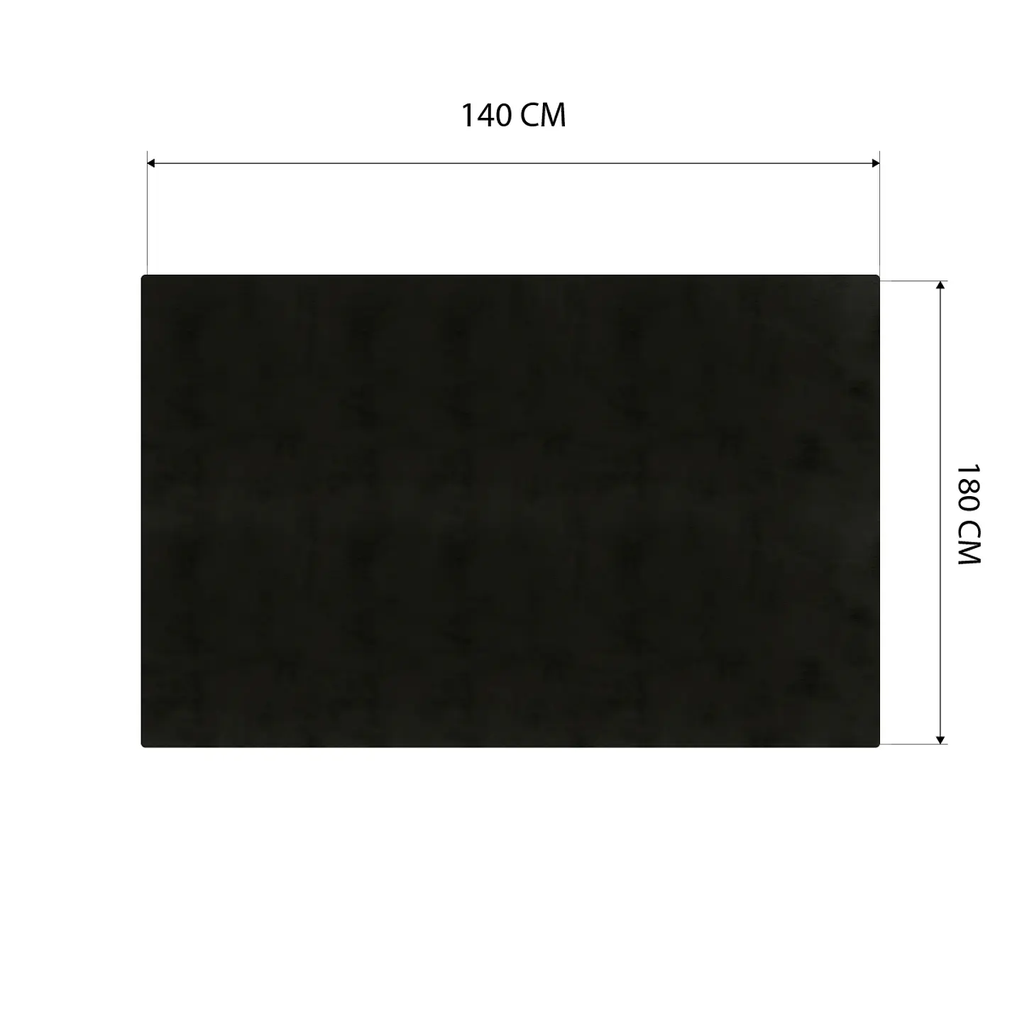 Cubre Mesa Rectangular Negro 140x180 cm — Incluye 6 Posavasos de Regalo 6