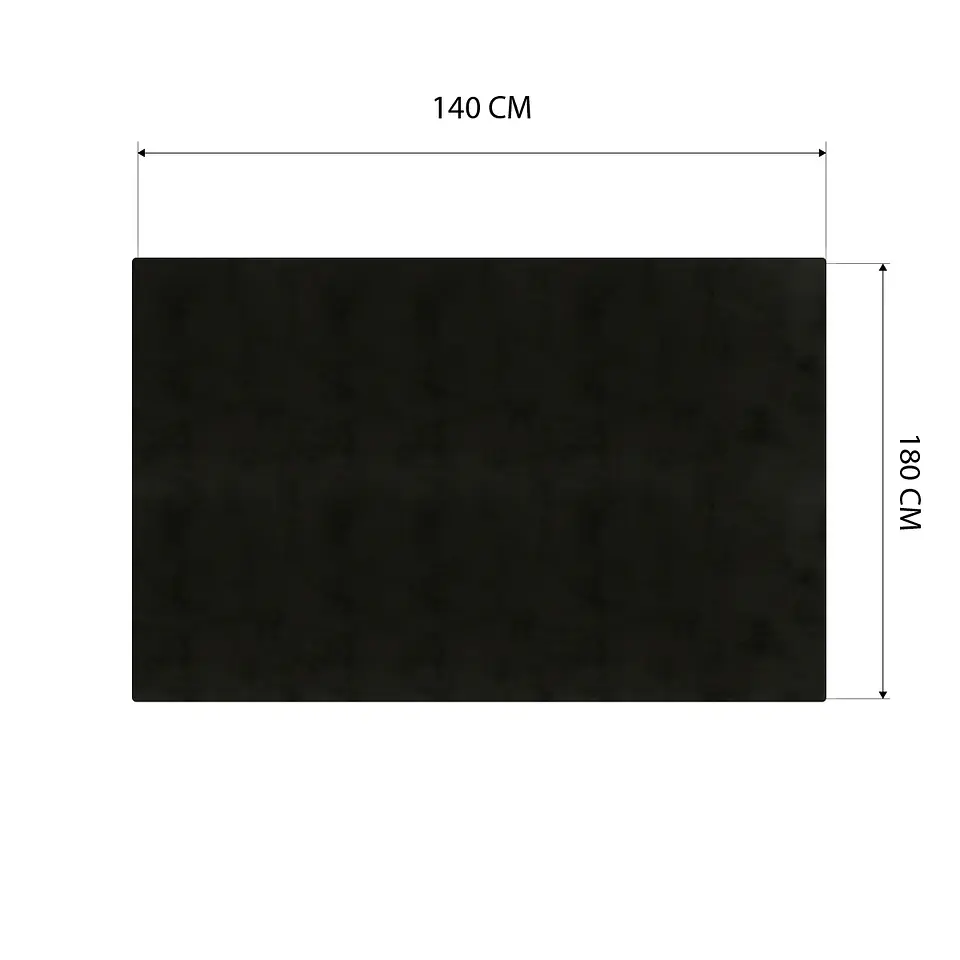 Cubre Mesa Rectangular Negro 140x180 cm — Incluye 6 Posavasos de Regalo 6