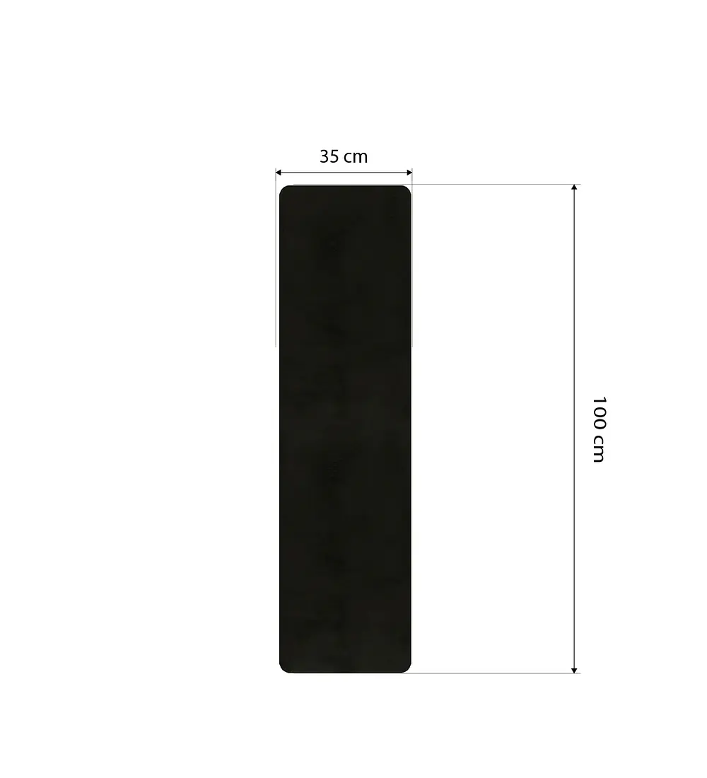 Camino de Mesa Negro 35 x 100 cm + Posavasos de Regalo 