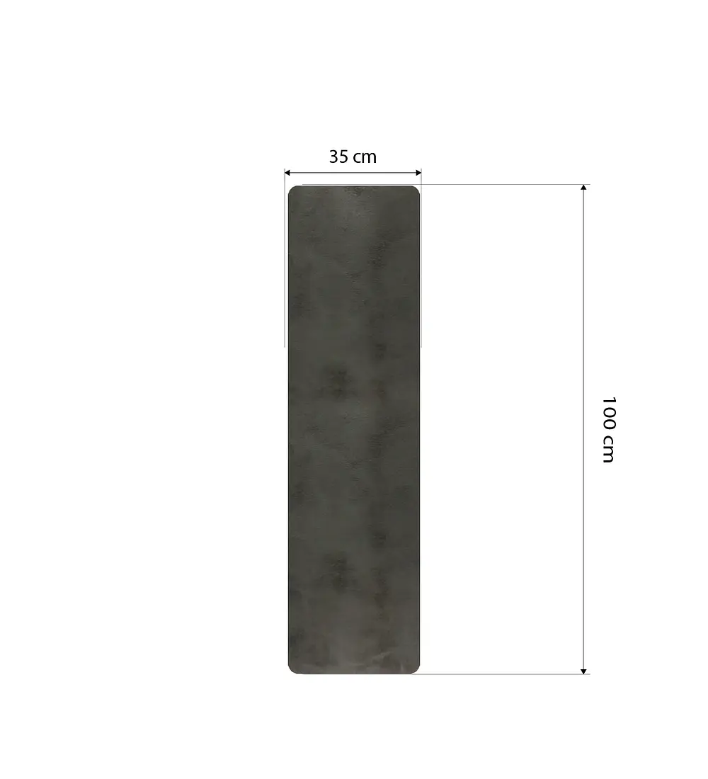Camino de Mesa Gris 35 x 100 cm + Posavasos 