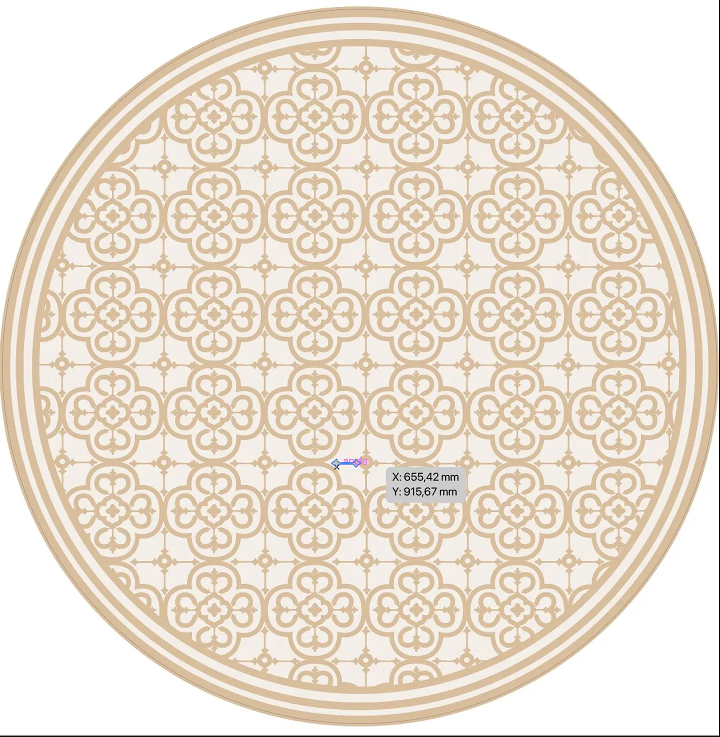 Flor Árabe Arena 140 cm 1