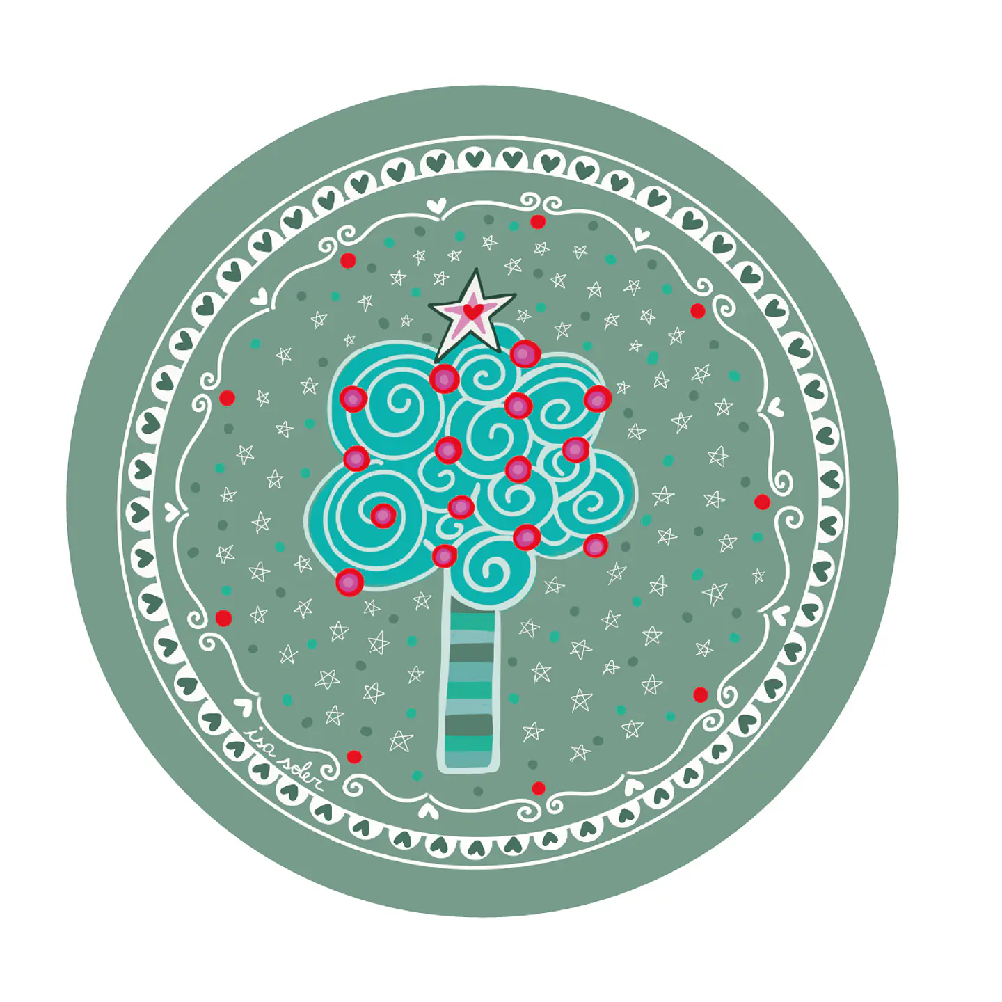 Set 6 Individual Navidad 1 37cm 1