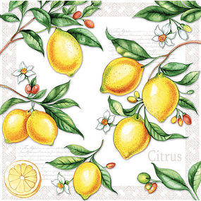 Servilleta decoupage limones