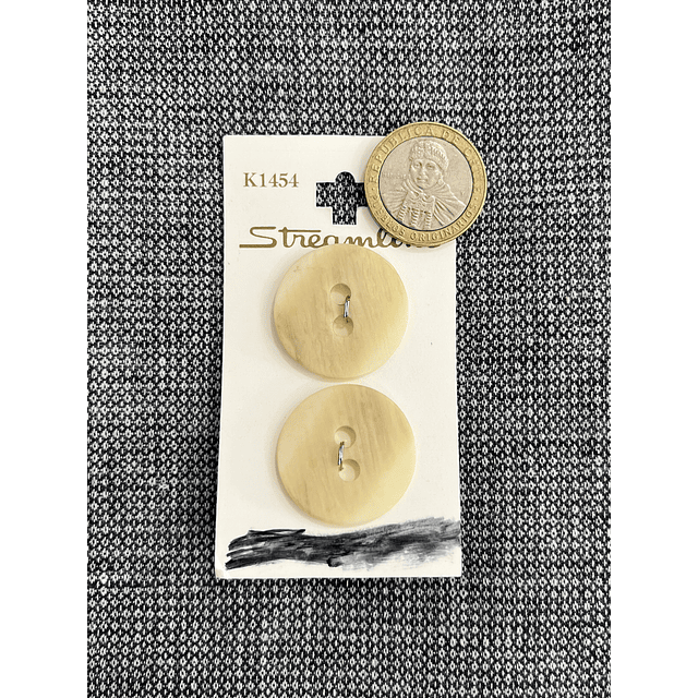 Botones Vintage Color Hueso 2.5cms