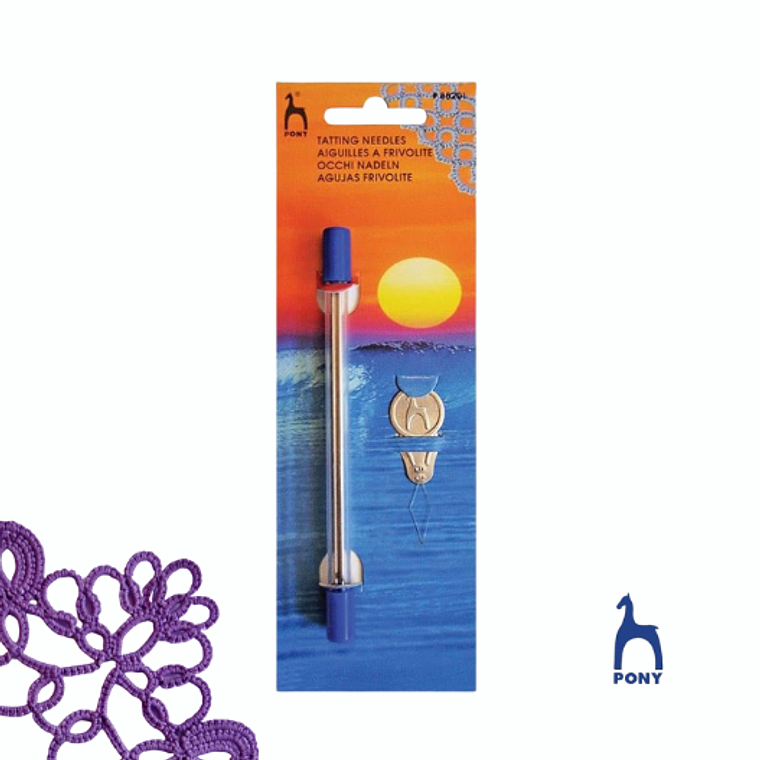 Set 4 Agujas Frivolité PONY 125mm con Enhebrador 1