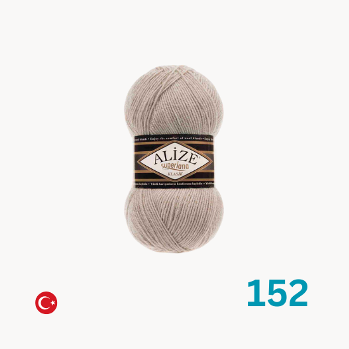 Lana Alize Superlana Klasik 100g - 25% Lana y 75% Acrílico 3