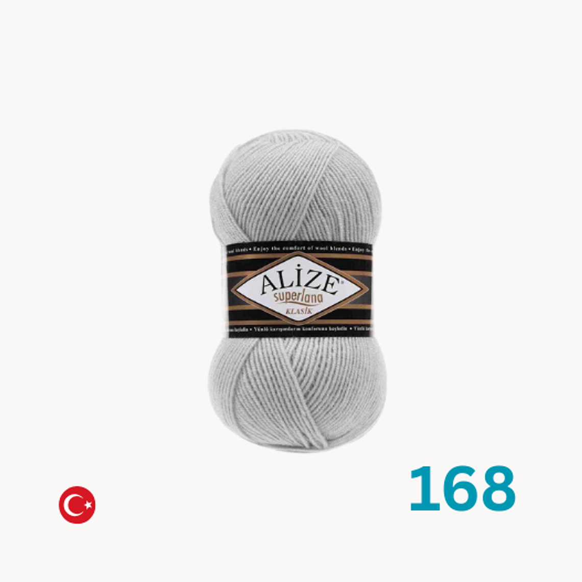 Lana Alize Superlana Klasik 100g - 25% Lana y 75% Acrílico 4