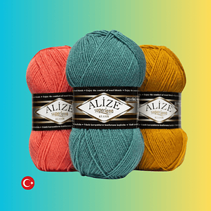 Lana Alize Superlana Klasik - Mezcla 25% Lana / 75% Acrílico 100g