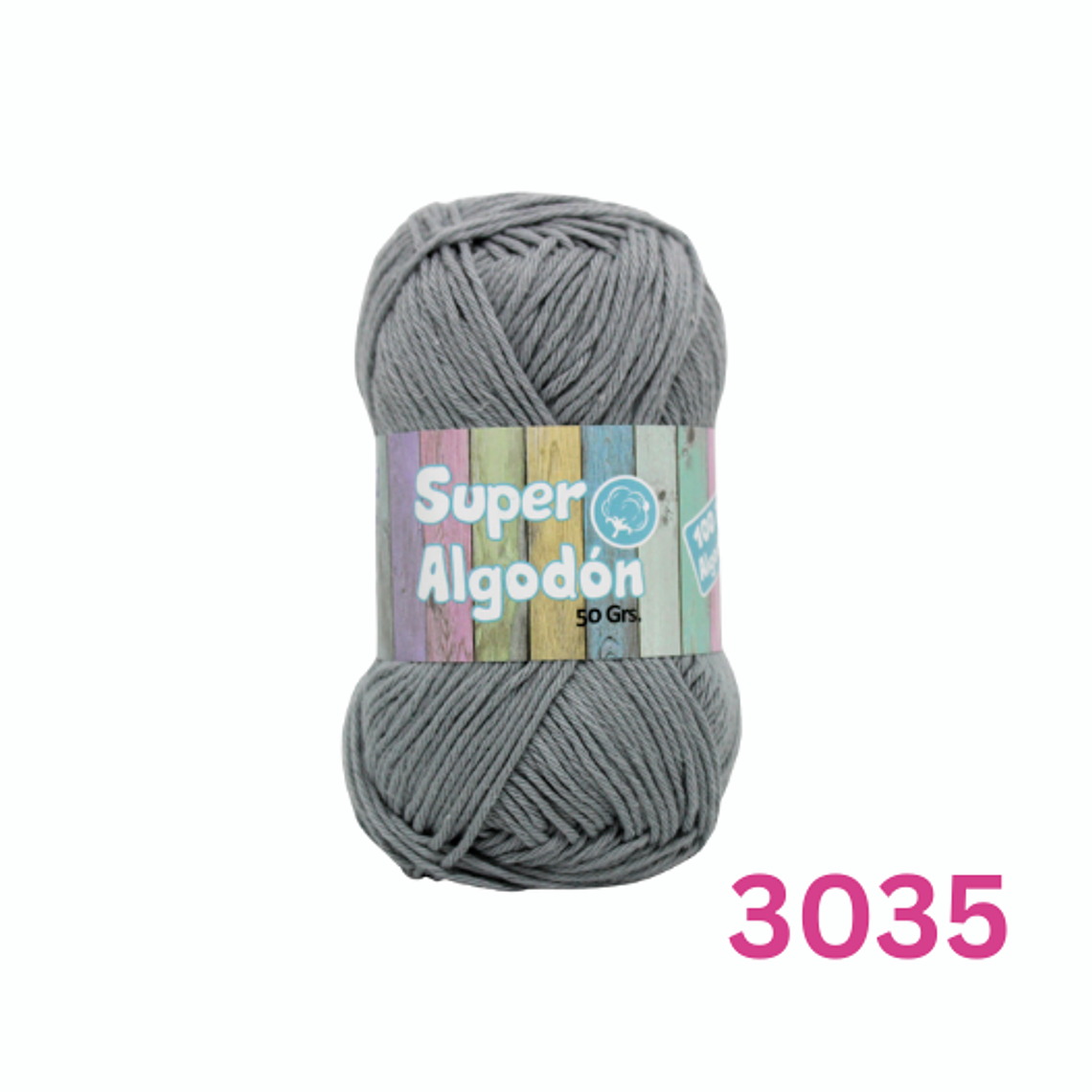 Hilado Super Algodón Petunia 50g - 100% Algodón Natural 30