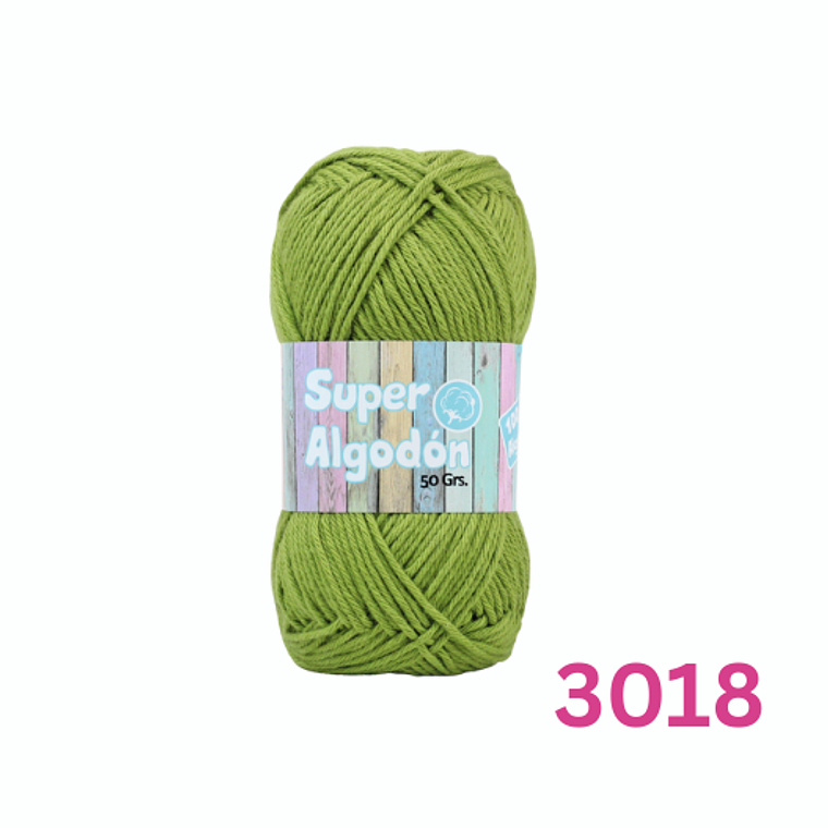 Hilado Super Algodón Petunia 50g - 100% Algodón Natural 16
