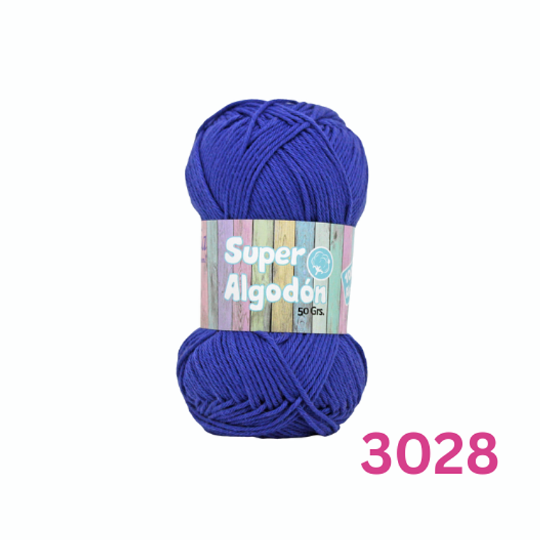 Hilado Super Algodón Petunia 50g - 100% Algodón Natural 25