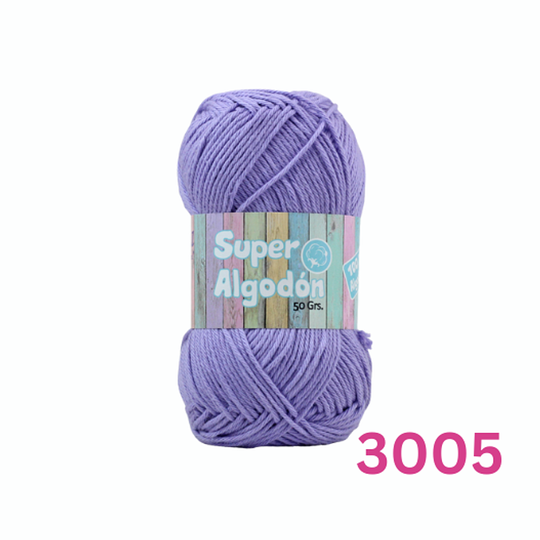 Hilado Super Algodón Petunia 50g - 100% Algodón Natural 6