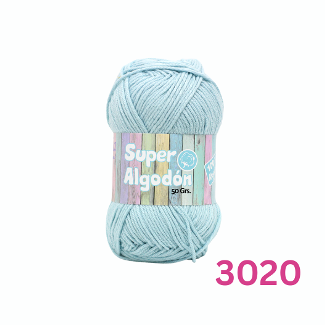 Hilado Super Algodón Petunia 50g - 100% Algodón Natural 18