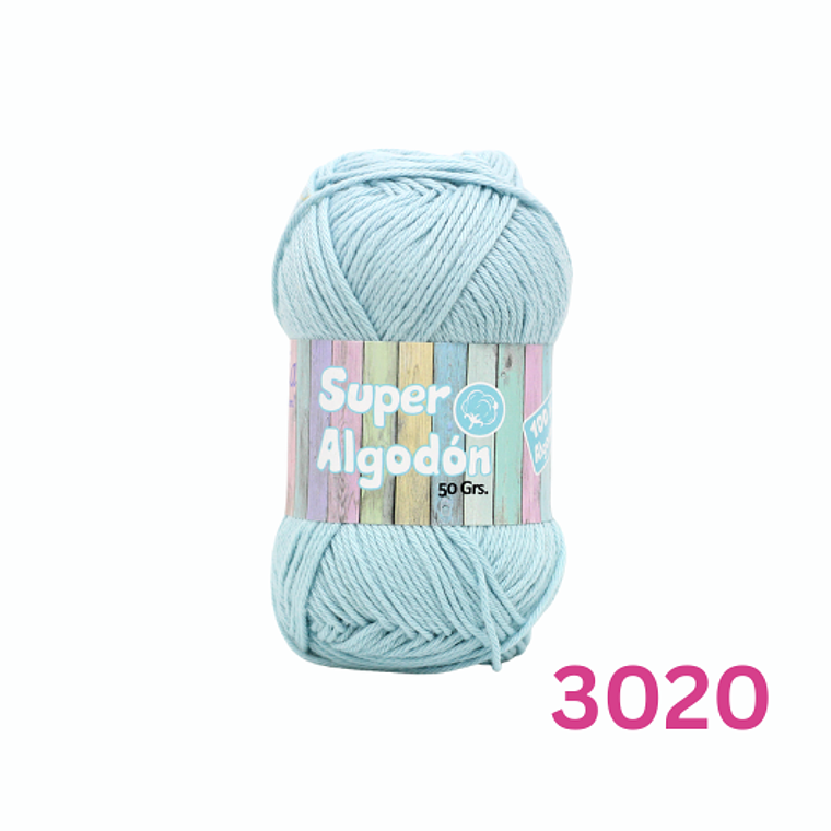 Hilado Super Algodón Petunia 50g - 100% Algodón Natural 18