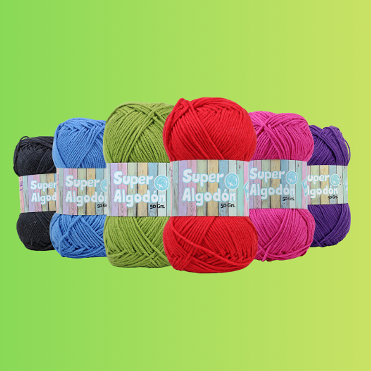 Hilado Super Algodón Petunia 50g - 100% Algodón Natural 1