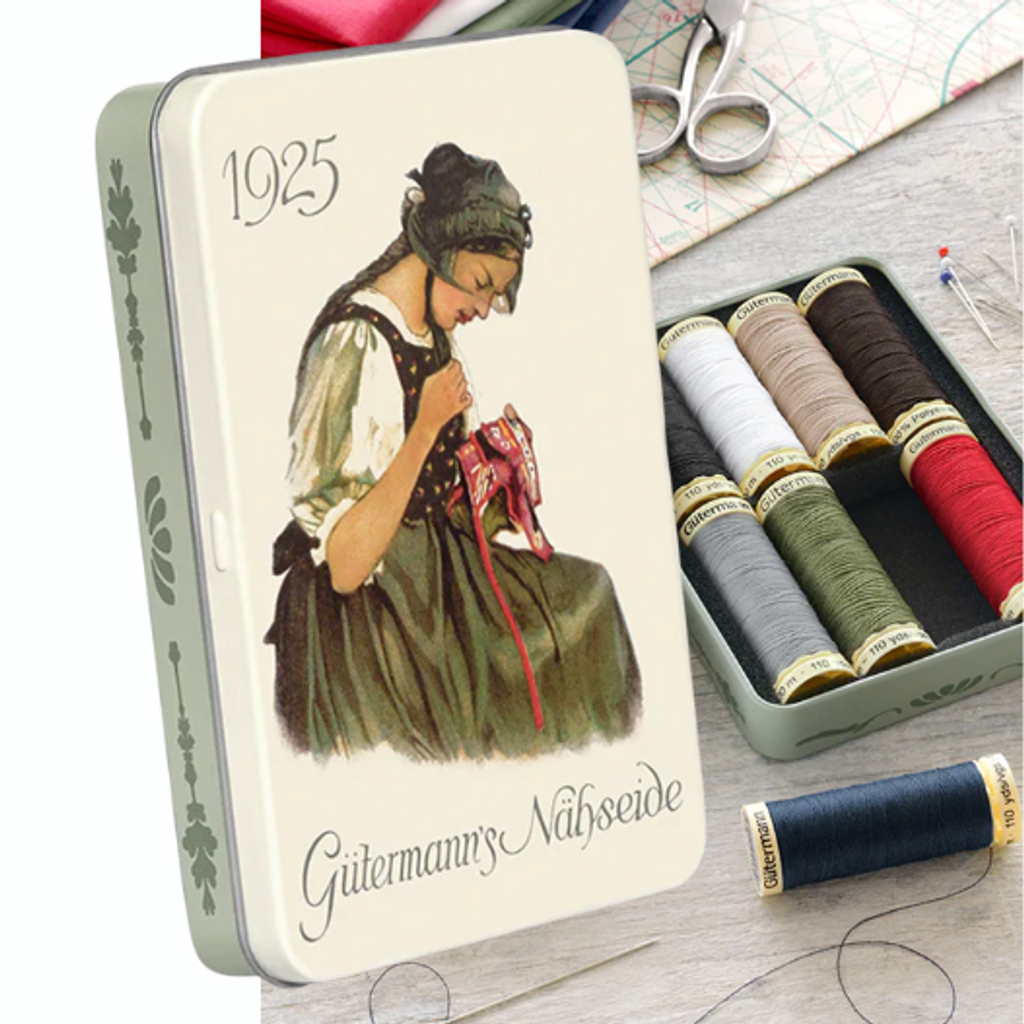 Caja de Hilos Gütermann 1925 Nostalgia - Set de 8 Carretes de 100m 1