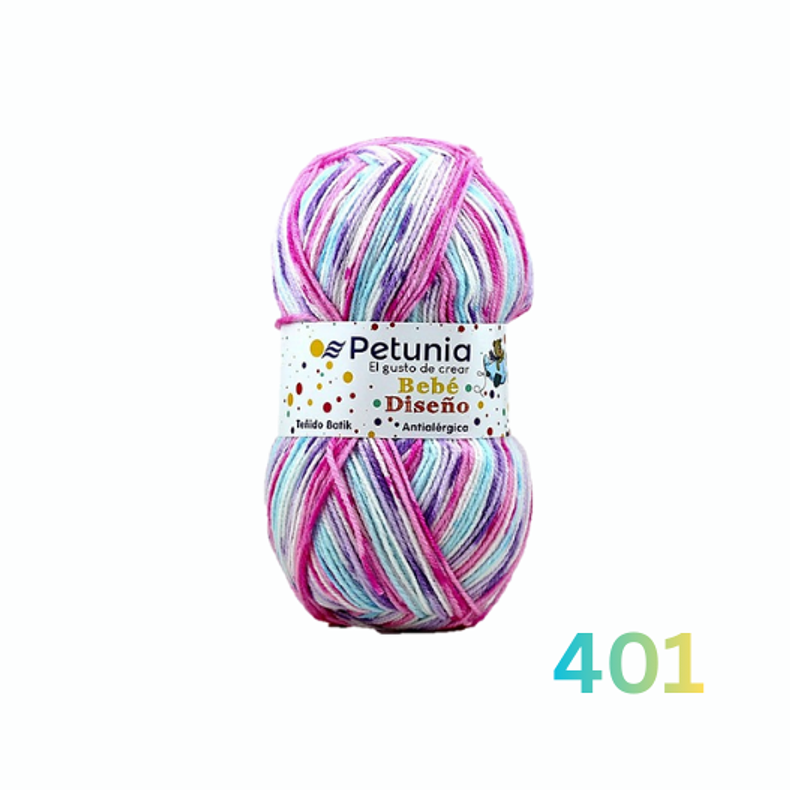 Hilado Petunia Bebé Diseño - 100% Acrílico Antialérgico 100g 2