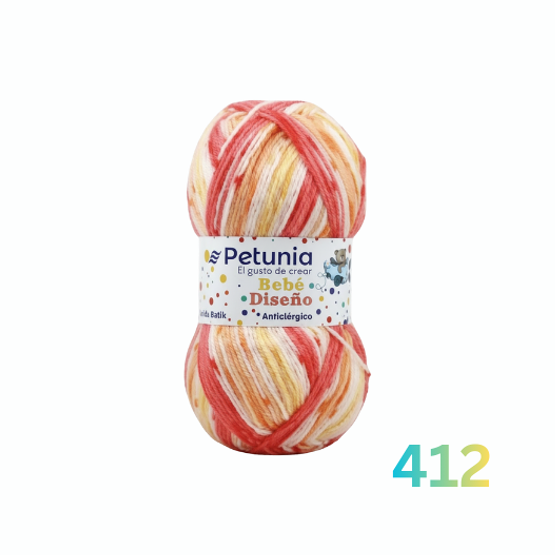 Hilado Petunia Bebé Diseño - 100% Acrílico Antialérgico 100g 6
